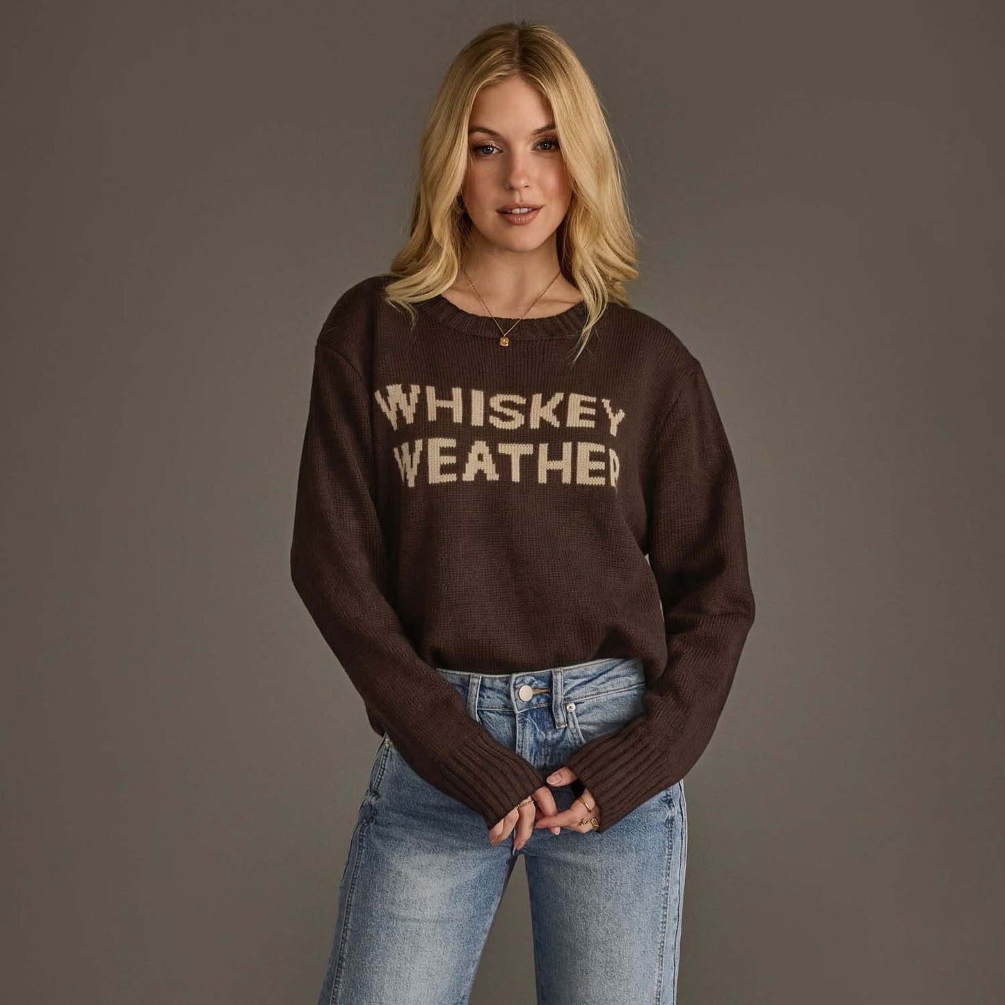Whiskey Weather Sweater - Chocolate
