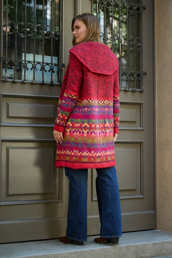 Fair Isle Nordic Long Cardigan
