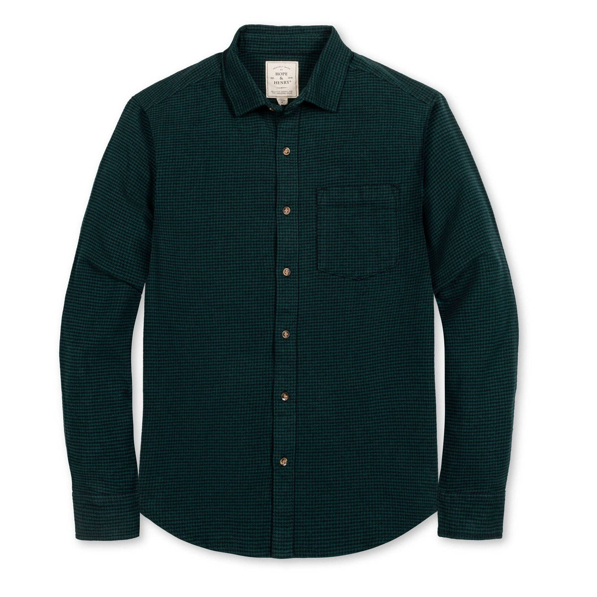 MEN'S Organic Cotton Flannel Shirt - Scottish Herringbone