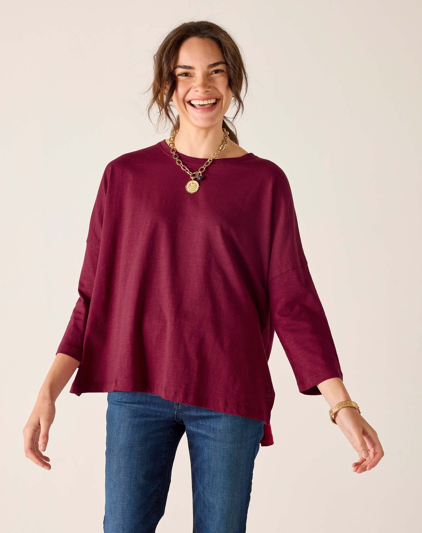 Catalina Slub Tee - Mulberry