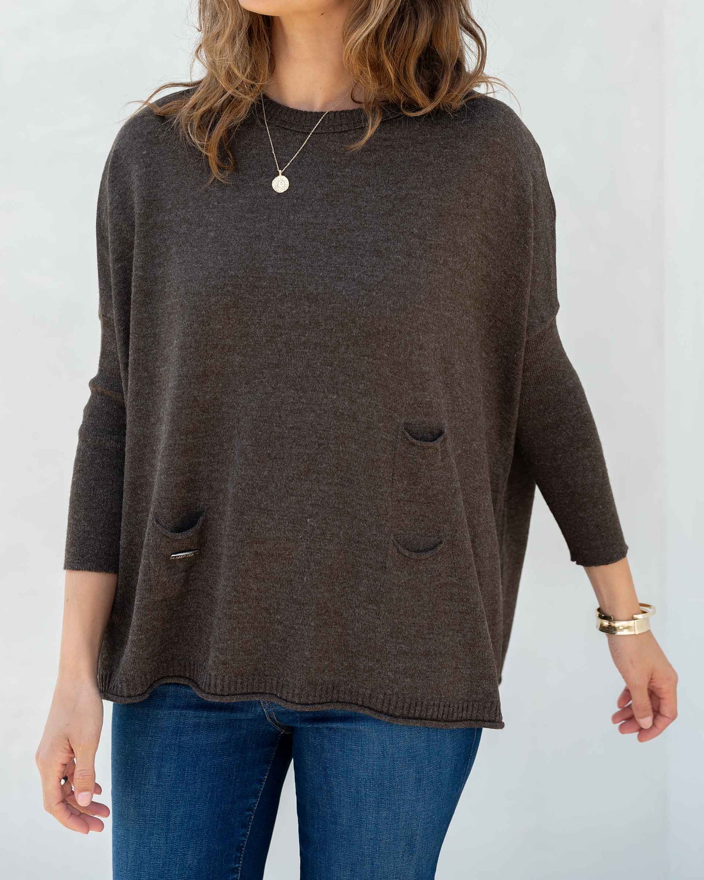 Catalina Crewneck Sweater - Hot Chocolate