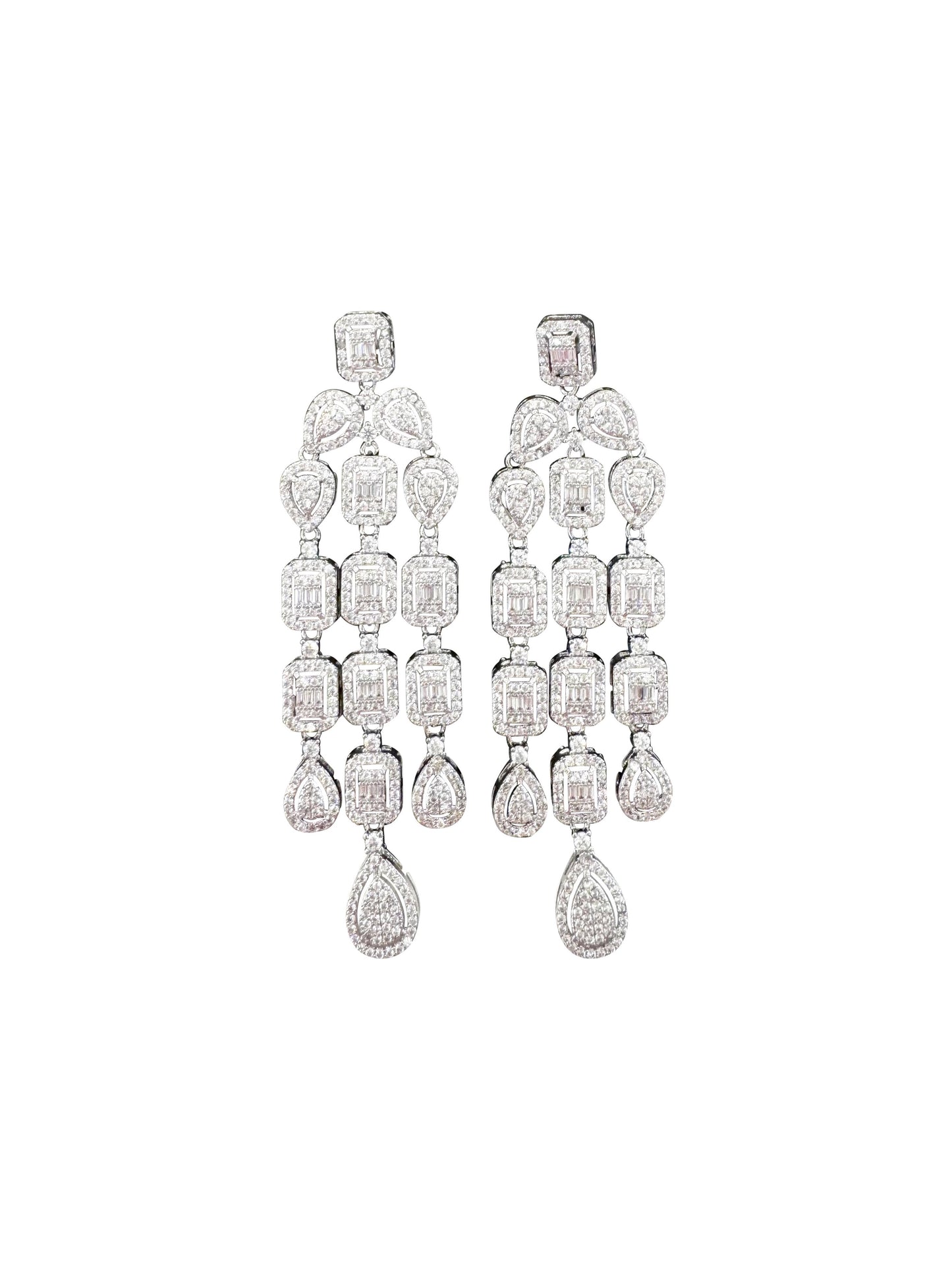Draper Silver Statement Earrings