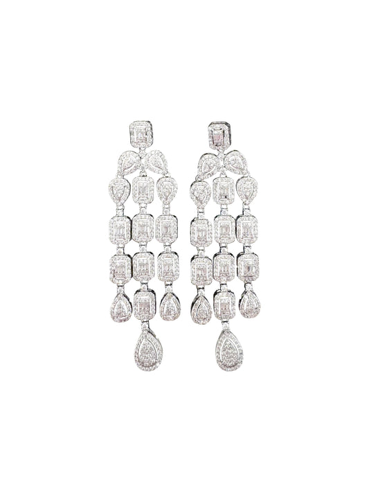 Draper Silver Statement Earrings