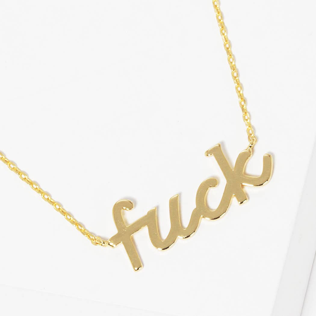 Gold-Dipped FUCK Necklaces