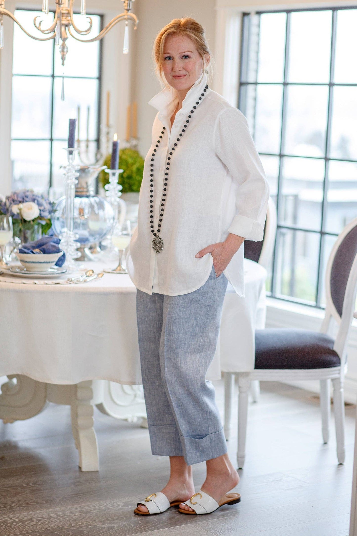 Luxury Linen Shirt - White
