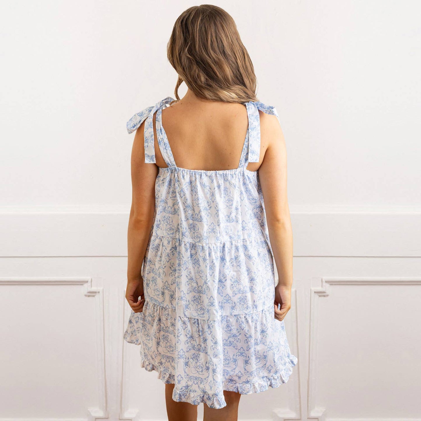 French Rose Tie Top Dress