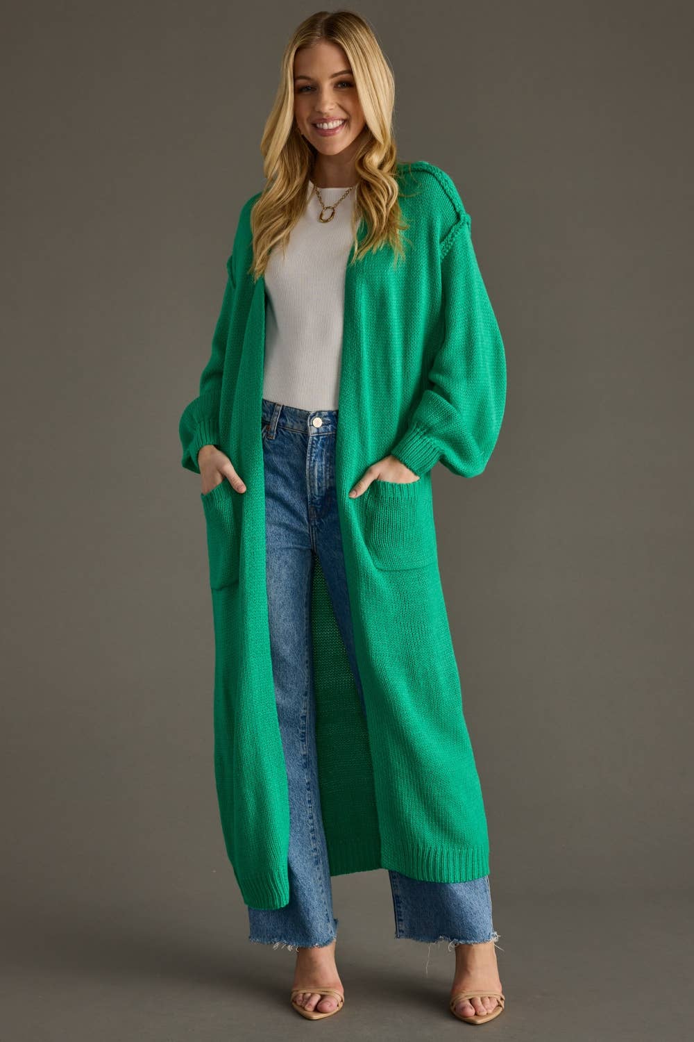 Duster Cardigan - Green