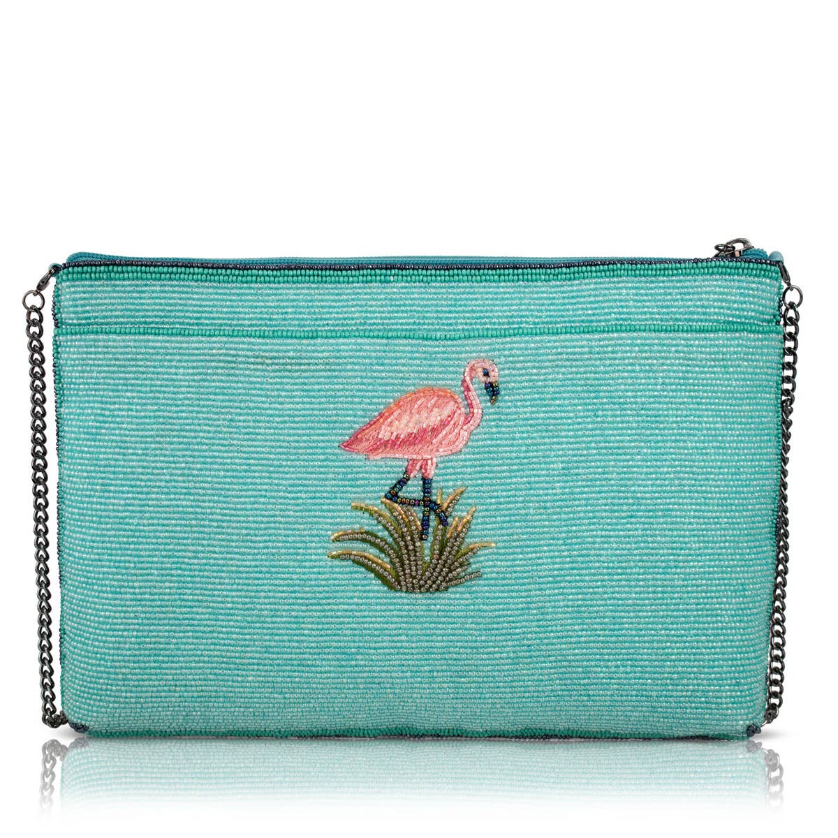 MF Tropical Postcard Beaded Handbag