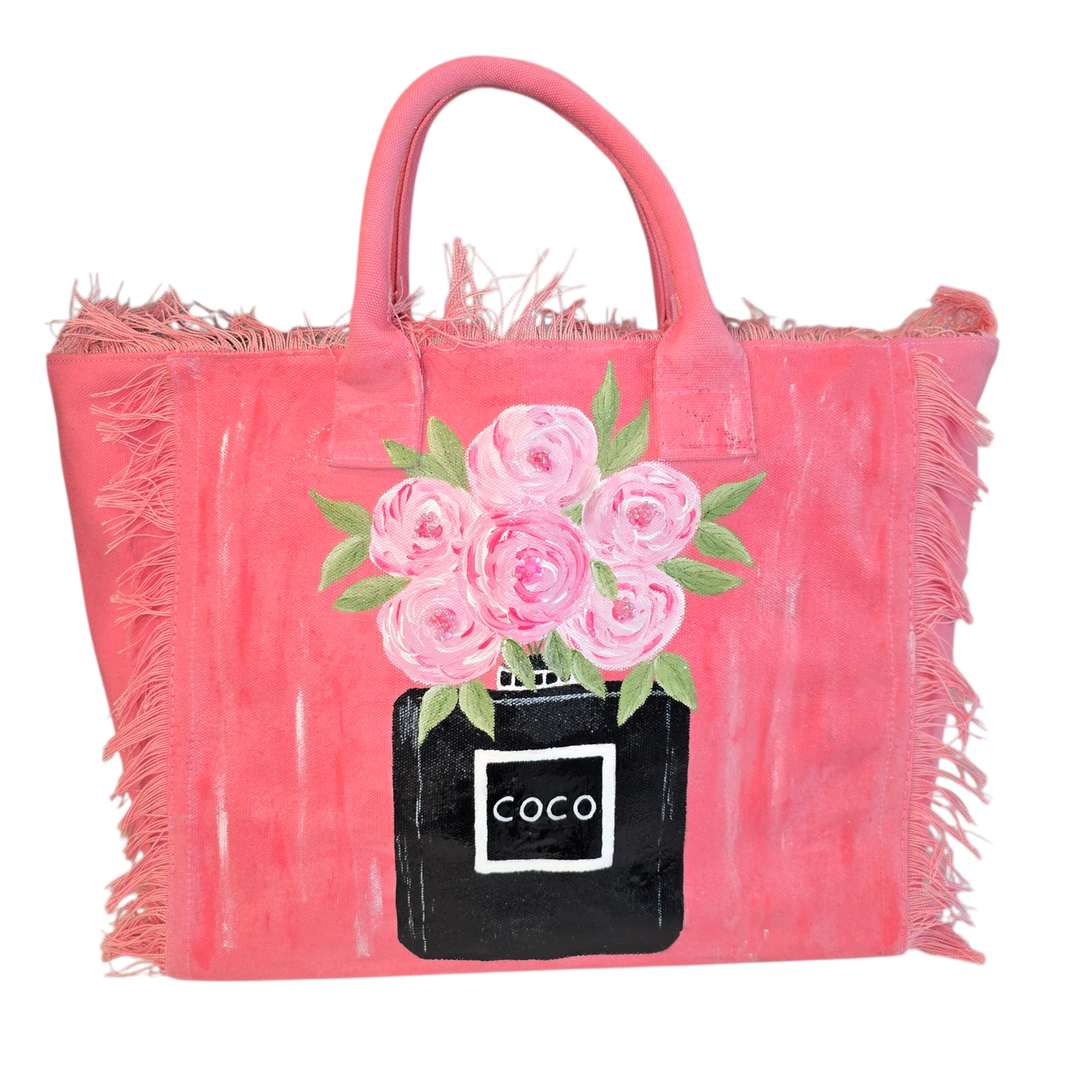 Coco Bloom Hand Painted Tote Bag