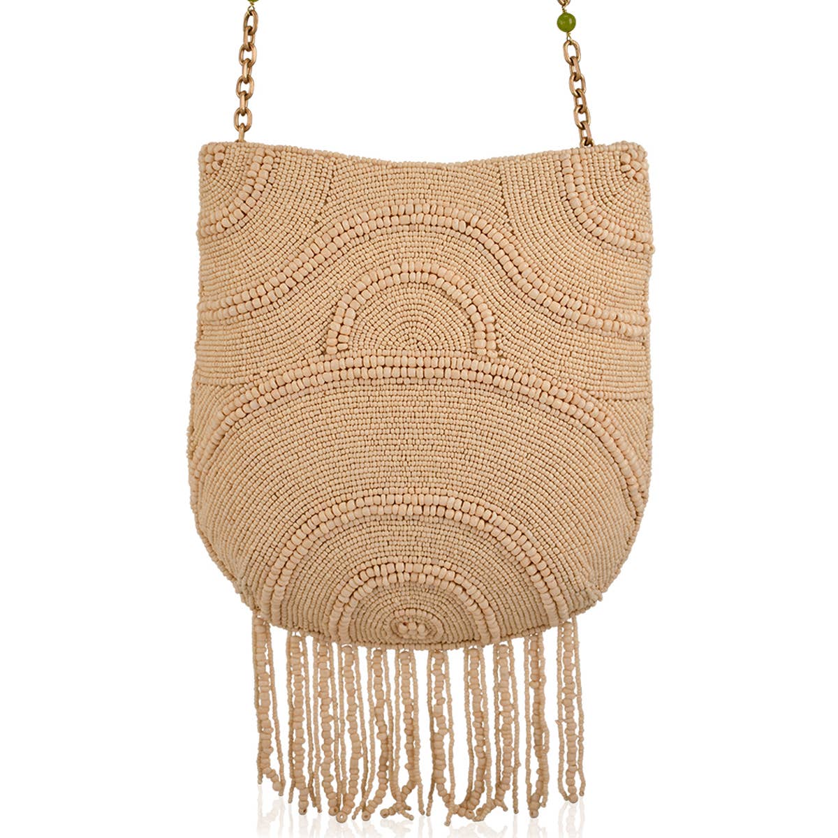 MF Coconutty Beaded Fringe Handbag