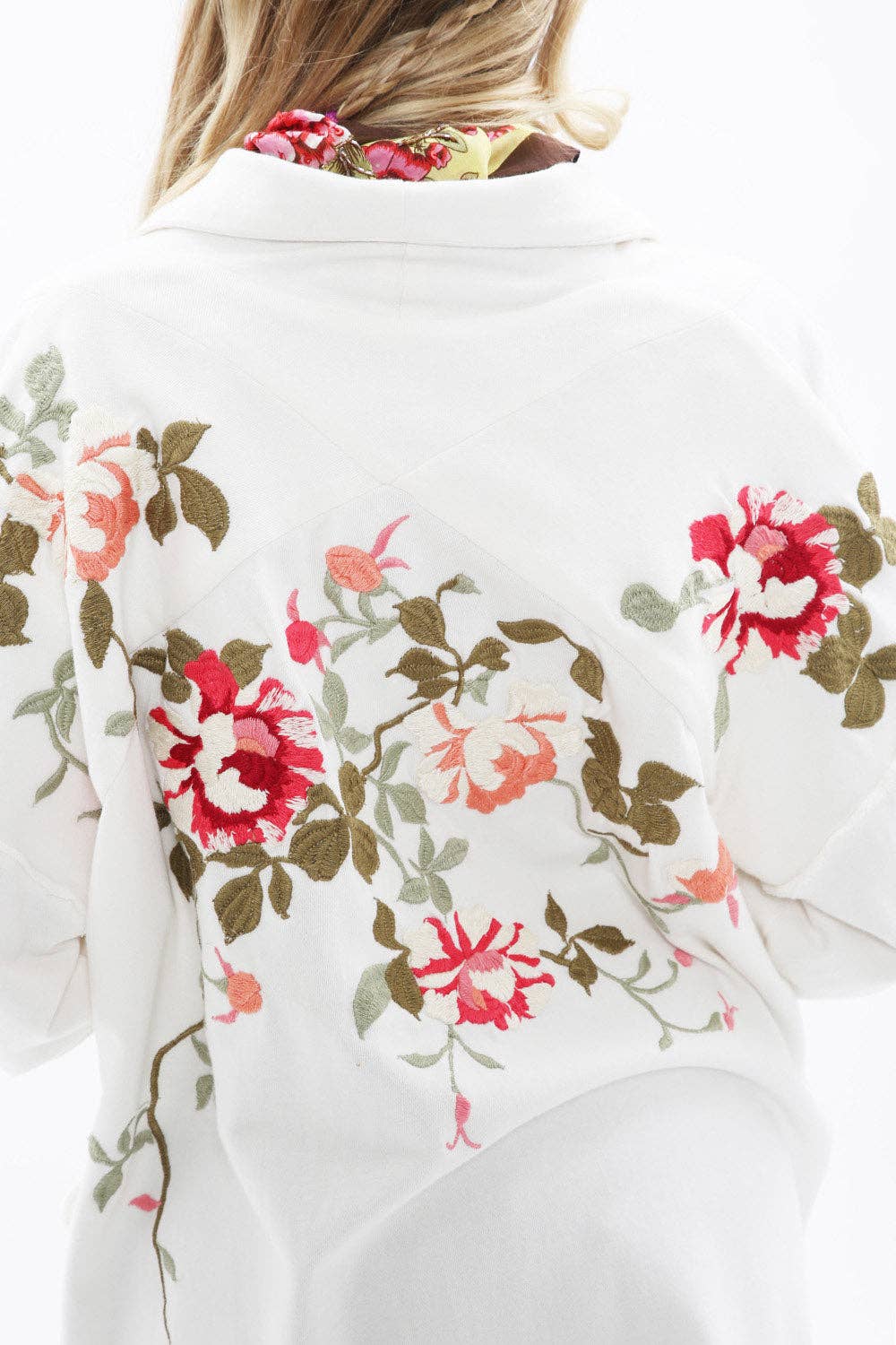 Aratta Embroidered French Terry Jacket