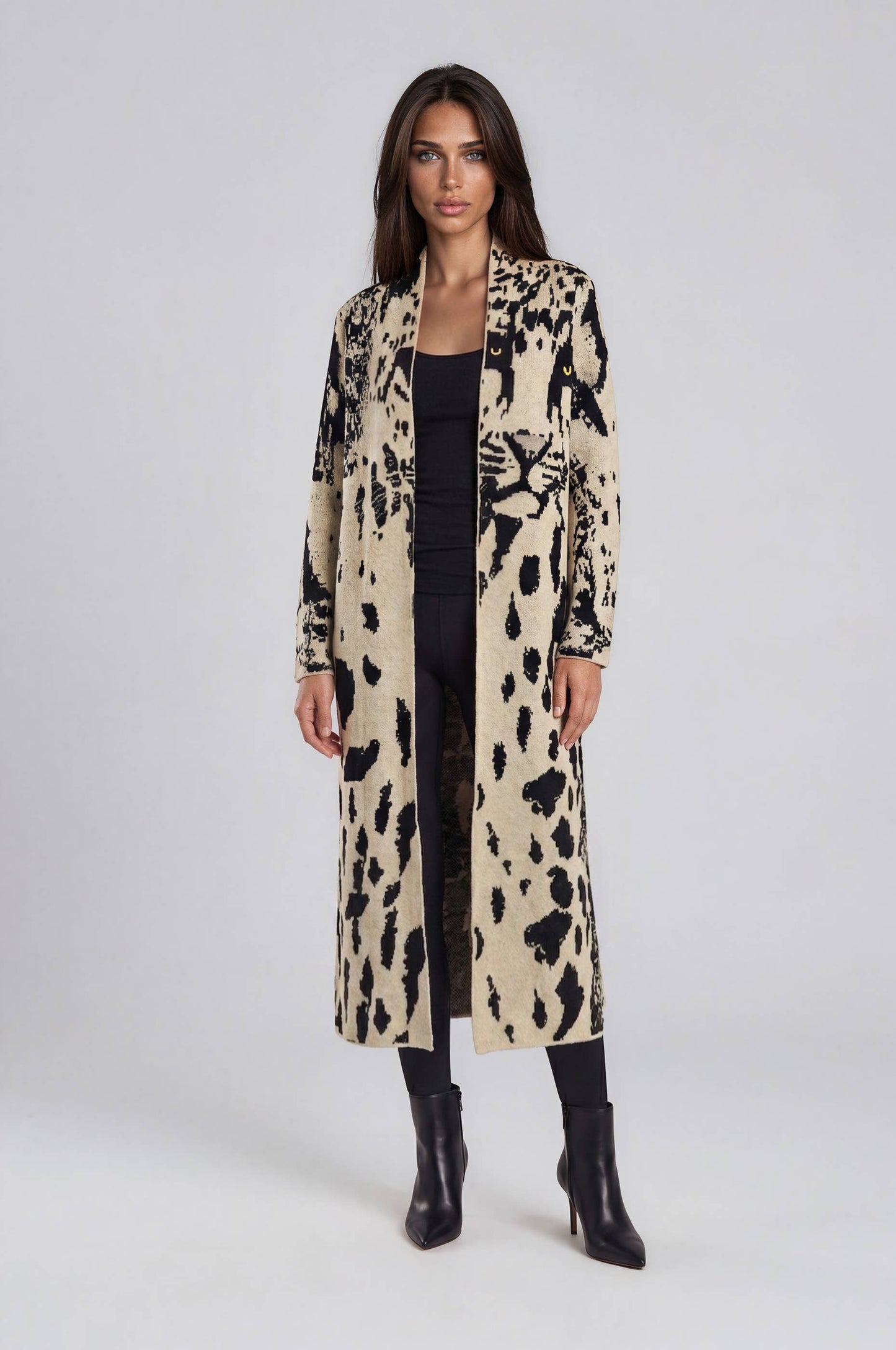 Snow Leopard Longline Cardigan