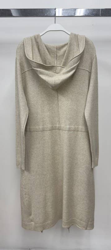 Long Hoodie Cardigan - Oatmeal