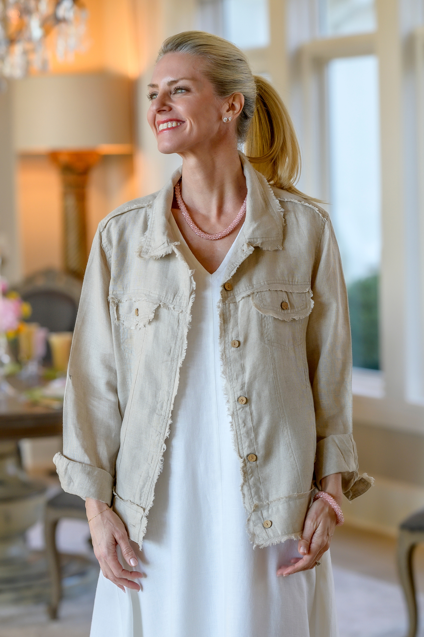 Linen Jacket - Flax