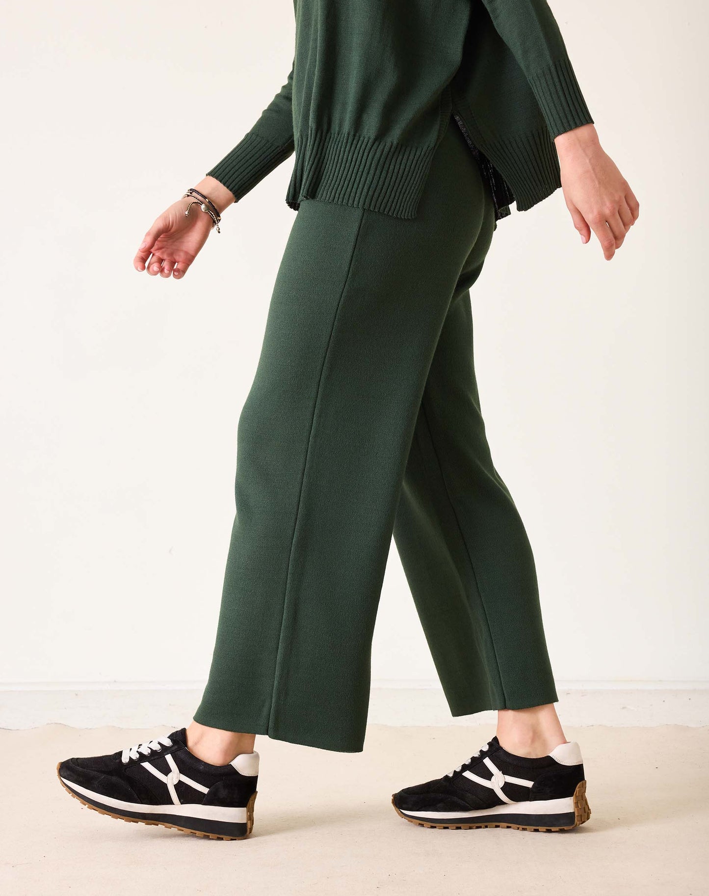 Seaport Knit Pant - Deep Emerald